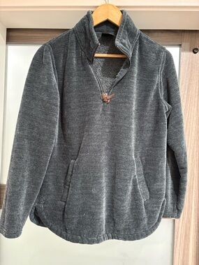 32 Degrees Charcoal Gray Quarter-Zip Plush Pullover